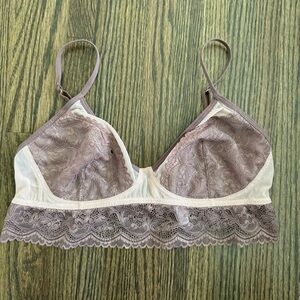 Gilligan & O’Malley mauve lace bralette size medium